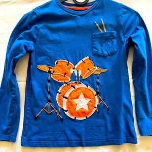 Mini Boden long sleeve appliqué tee shirt 9/10 140 cm